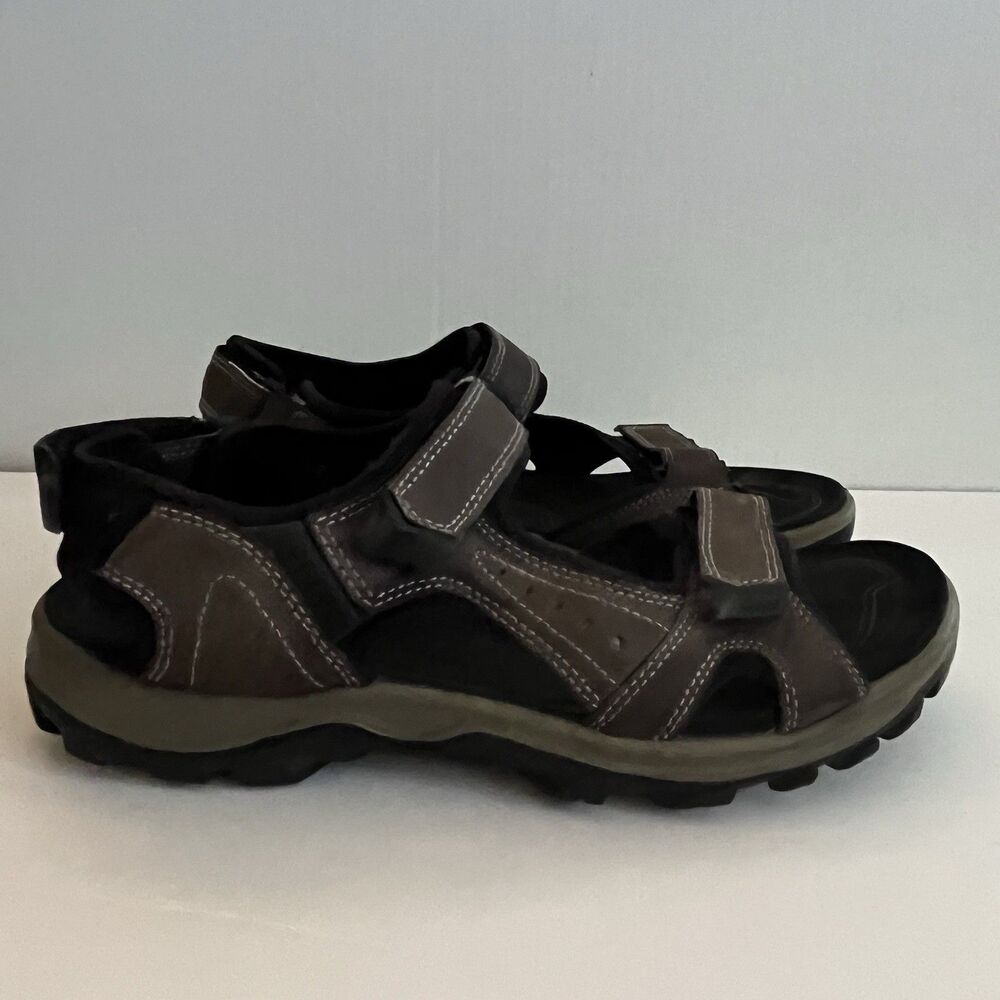 Ecco Yucatan Sandals Mens Shoes Brown Black Offroad Hiking Slingback EU 45 US 11